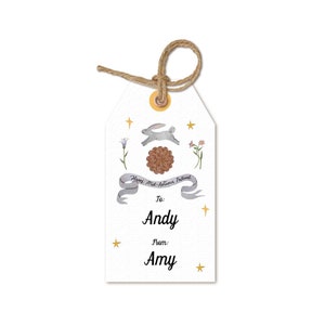 Mid Autumn Festival Gift Tags Printable | DIY Mooncake Label Tags | Jade Rabbit Chuseok Asian Chinese Gifts Favor Tag | Editable PDF