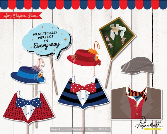 Mary Poppins Props digital printable. Mary Poppins Birthday. DIY Mary Poppins Photobooth Props. Mary Poppins Props. INSTANT DOWNLOAD. Il_570xn