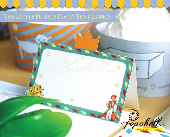 The Little Prince Food Labels Digital Printable for The Little Prince Birthday. The Little Prince Food Tent Labels. Little Prince Party. PDF Il_570xn