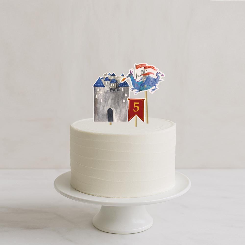 Knight Grad Topper Knight and Dragon Cake Topper Printable | DIY Medieval Castle Birthday ...