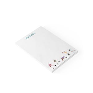 Personalisierte Fußball Post-it® Notiz Pads | Personalisierbar Notizblock für Kinder Erwachsene | Personalisierter Notizblock | Bulldogge | Fußball Jungen Memo Karte