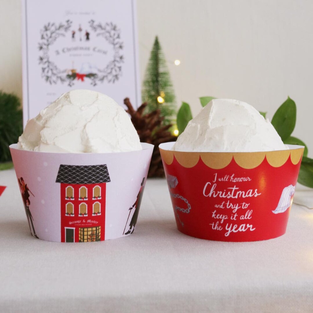 A Christmas Carol Cupcake Liners DIGITAL Printable Charles Dickens