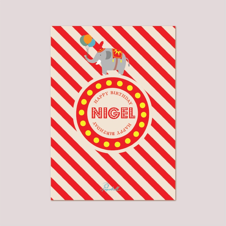 Circus Birthday Invitation Printable | Personalized Circus Invite | Vintage Carnival Party | Retro Circus Theme | Digital Invitation image 3