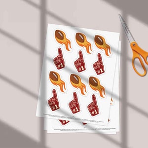 DIY Football Cupcake Kit Printable Football Cupcake Toppers Football Cupcake Wrapper Football Cupcake Liner Concession stand treat 画像 4