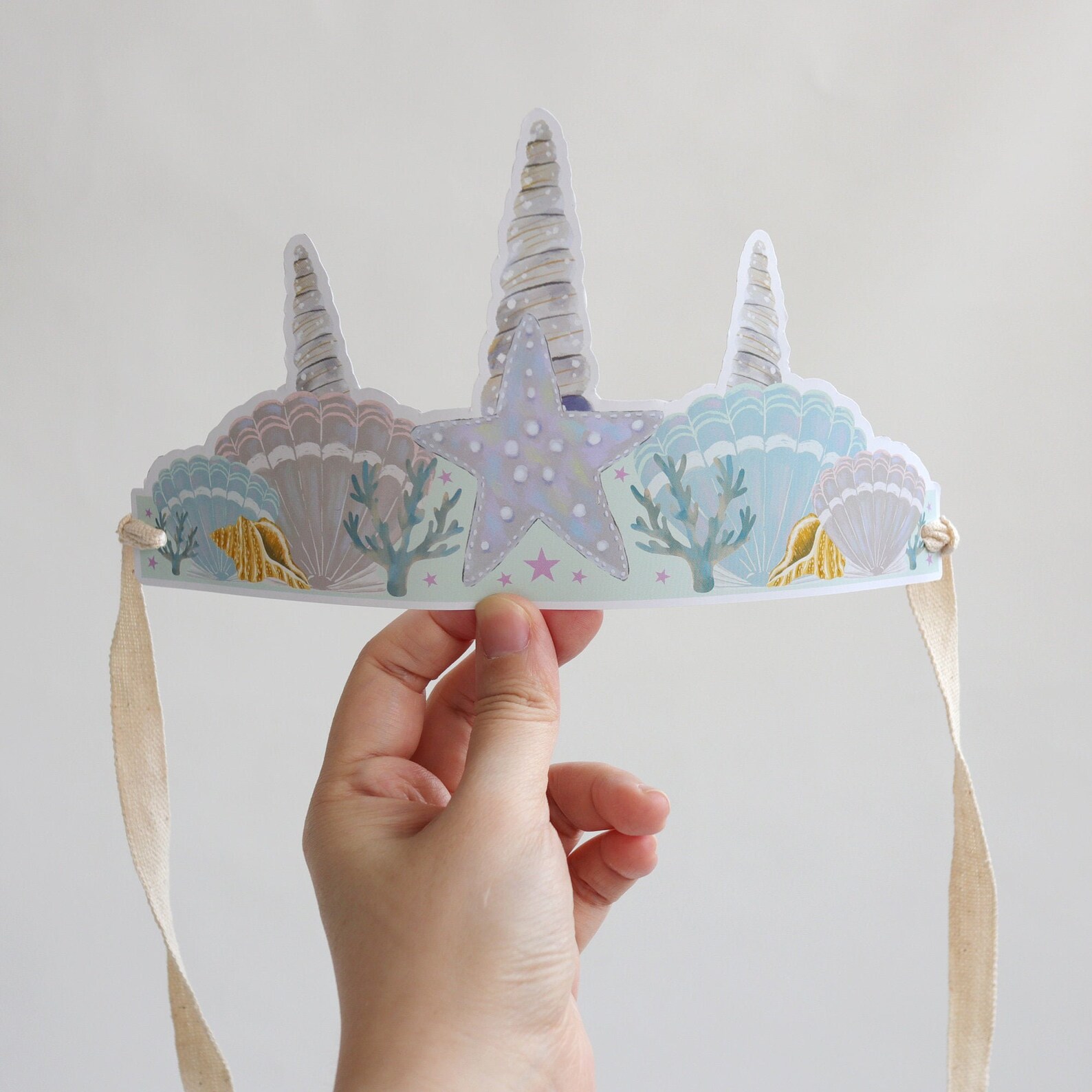 Mermaid Crown Printable Mermaid Birthday Party Tiara Under - Etsy