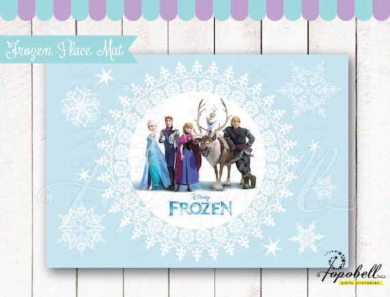 Frozen Place Mat for Frozen Birthday Party. Instant Download. Frozen Table Mat for Frozen Party. Christmas Frozen. Olaf's frozen adventure Il_570xn
