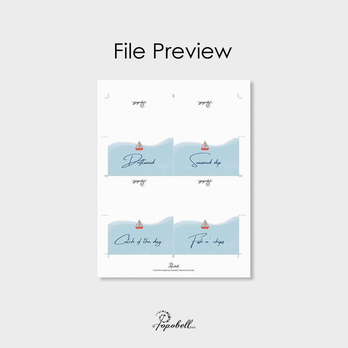Editable Nautical Food Tent Printable, Sail Boat Food Labels, Ship ...