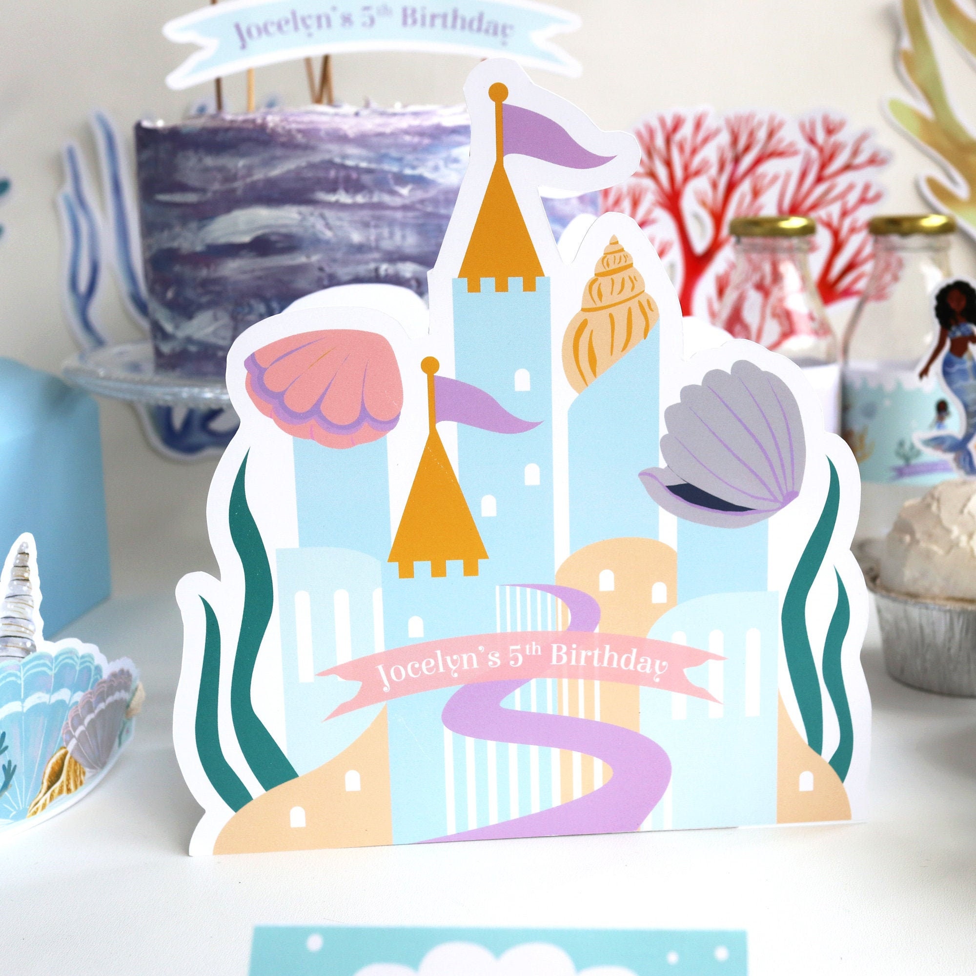 Mermaid Castle Centerpiece Printable. Little Mermaid | Etsy