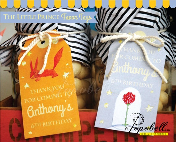 The Little Prince Favor Tags for The Little Prince Birthday. DIY Le Petit Prince Party Printables in 2 designs! Personalized. DIGITAL PDF. Il_570xn