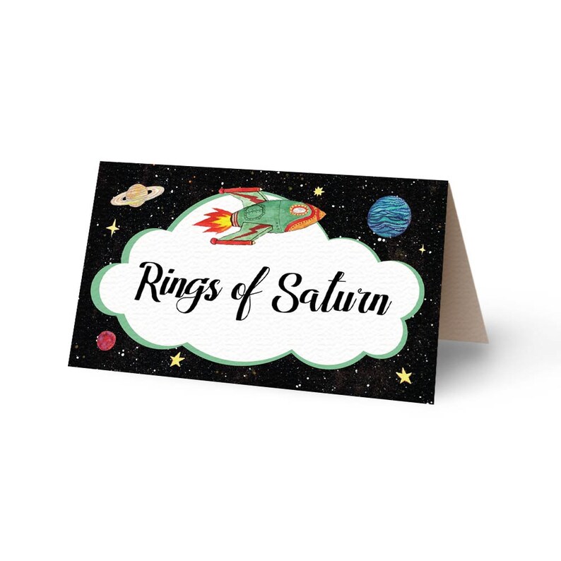 Outer Space Food Tent Labels Printable 2 Styles Galaxy - Etsy