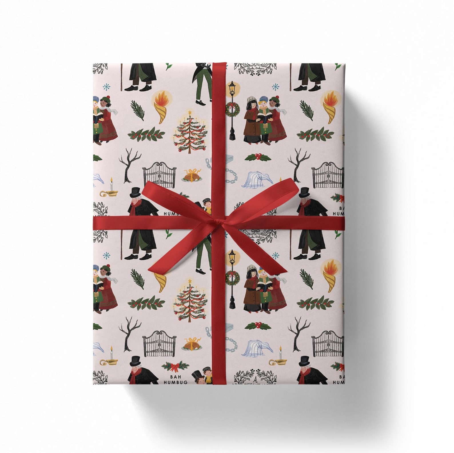 Christmas Carol Wrapping Paper 