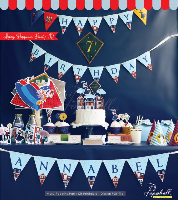 Mary Poppins Party Kit. Complete Mary Poppins Party Printables. Mary Poppins Returns birthday party kit. Mary Poppins Decor. DIGITAL FILES. Il_570xn