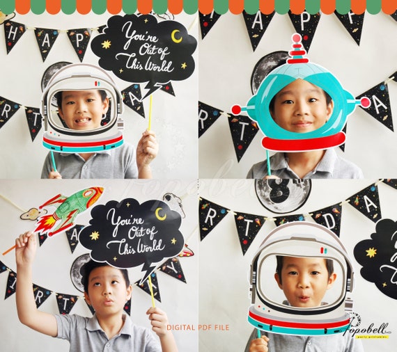 Outer Space Props digital printable. Outer Space Birthday. DIY Space Photobooth Props. Outer Space Party Astronaut Props. Spaceship. DIGITAL Il_570xn