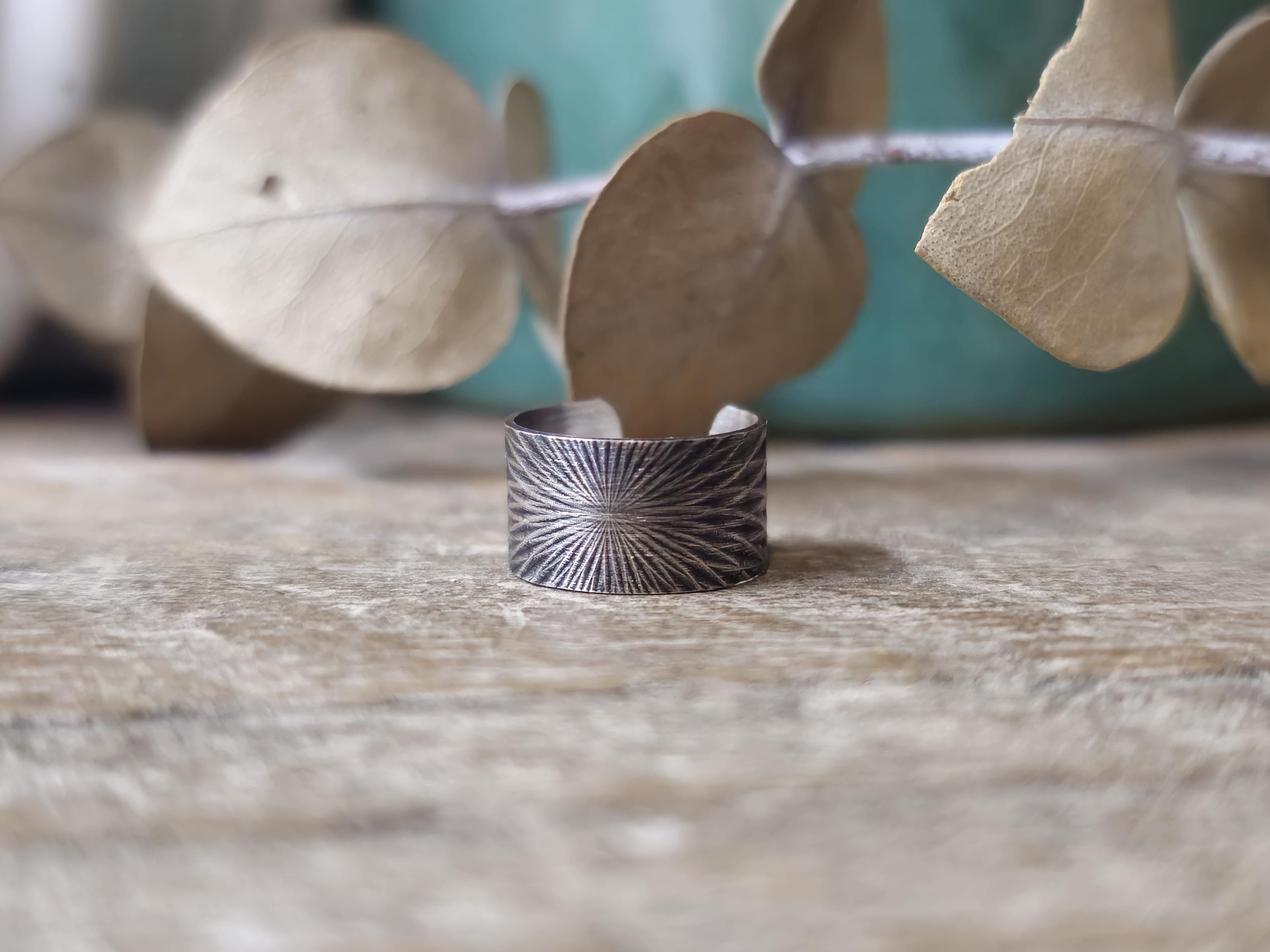 Rustic Silver Ear Cuffs, One of a Kind Unique Singles Flash Sale Etched & Antiqued Silver Huggie Ear Wrap // Ready to Ship