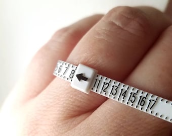 What's My Ring Size? | Easy Ring Sizer for at Home | Find Your Ring Size, Sizes 1-17, Reusable Personal Ring Sizer Tool, Adjustable Fit