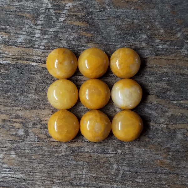 6mm Genuine Yellow Jasper Cabochon | Unique Golden Matrix | Stone Selection, Stone Reserving, Individual Stone Purchase, Card Lot 502