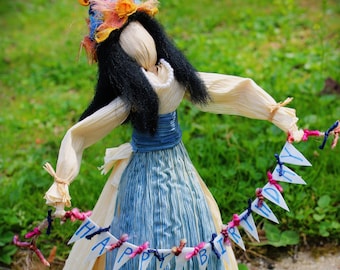 ¡Feliz cumpleaños! Muñeca de cáscara de maíz