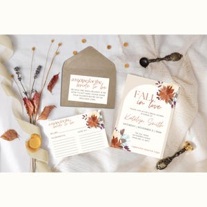 Fall in Love - Brautparty-Rezeptkarten Nur