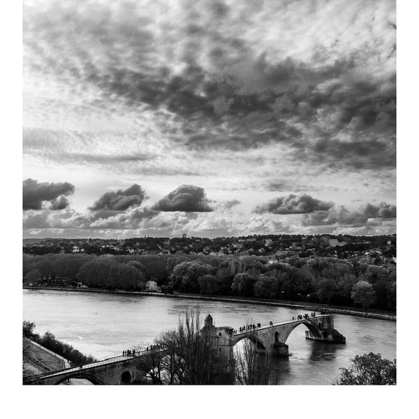 Photographie Noir Blanc / Pont d'Avignon / Téléchargement Numérique / Ville de France / Provence /  / Affiche Imprimable / Voyage