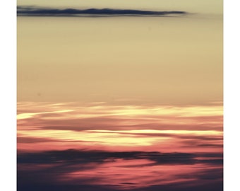 Color Photography, Orange Sunset and Clouds, Chasseral Switzerland 2020, Printable Digital Instant Download