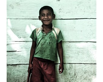 Color Child Portrait Photography, Agua Azul Chiapas, Mexico, Printable Digital Instant Download