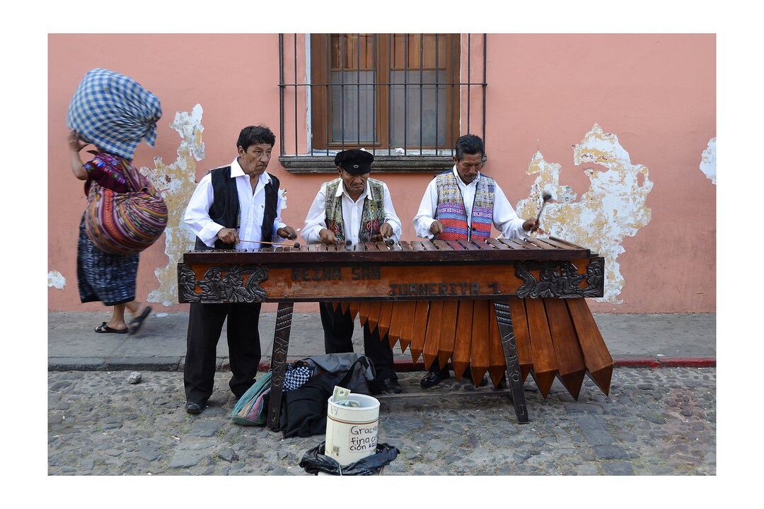 Guatemalan Musicians Street Photography / Guatemala Travel Wall Art