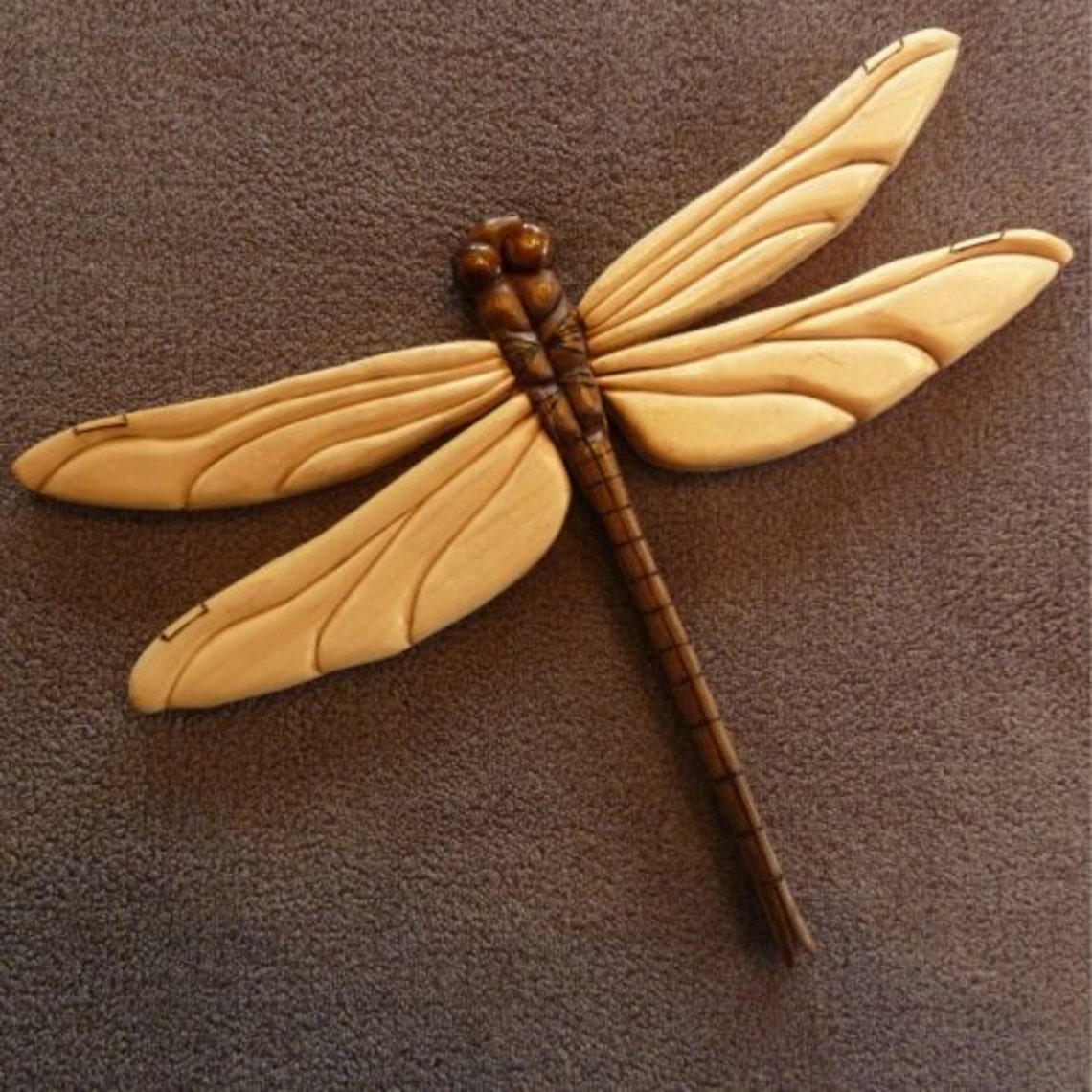 Dragonfly Intarsia Etsy