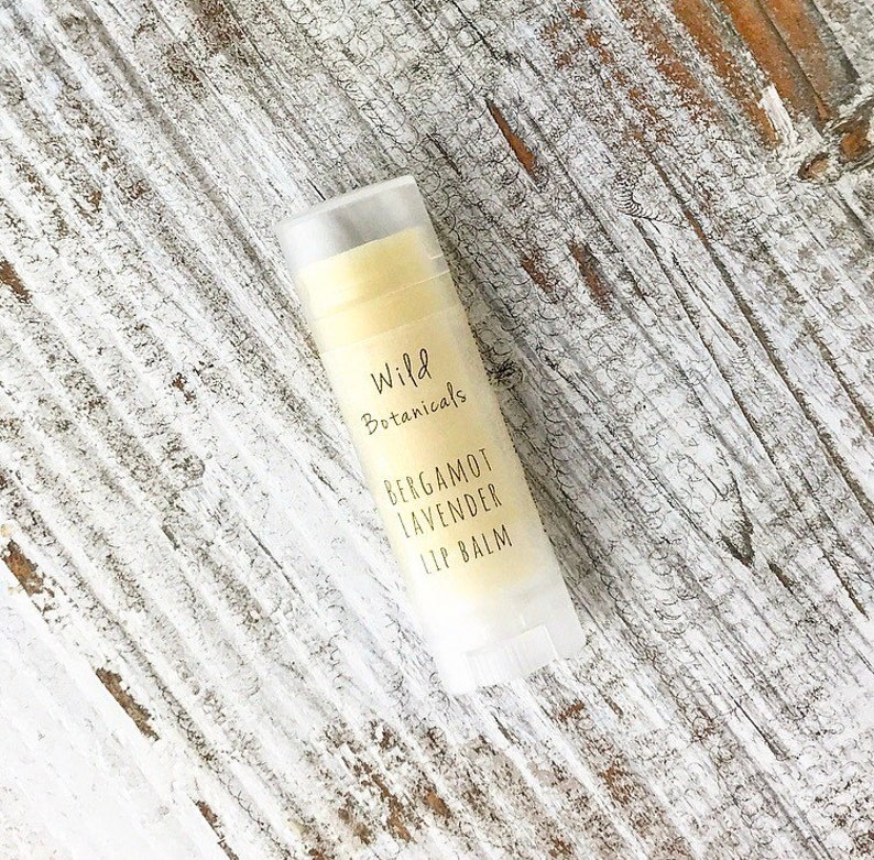 Bergamot and Lavender Lip Balm, All Natural image 1