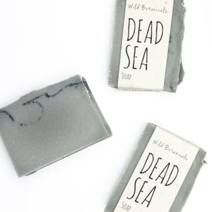 Dead Sea Salt Soap, Organic Soap, Palm Free Soap, All Natural, Scented, Vegan, Handmade, Cold Process Soap, Wildflower Seed Paper