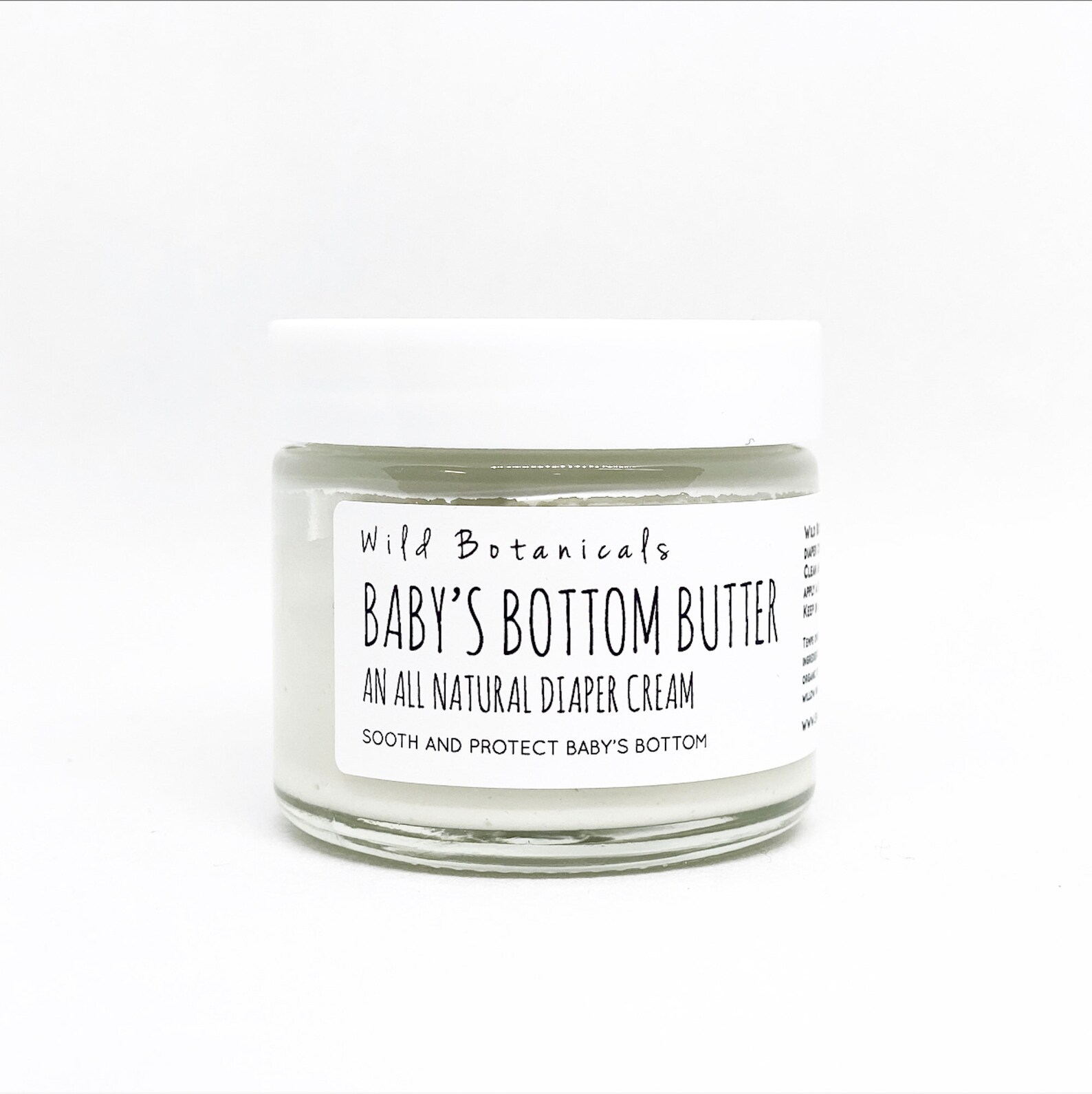 Baby's Bottom Butter 2oz Jar All Natural Diaper Cream Etsy
