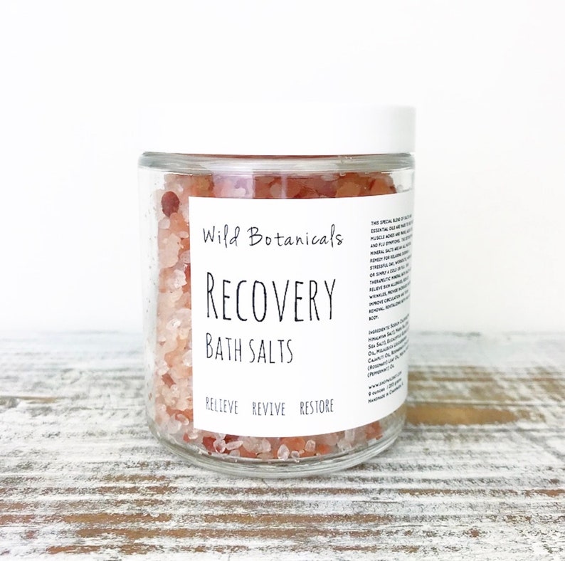 9oz Recovery Bath Salts All Natural Aromatherapy 9 oz Jar Etsy