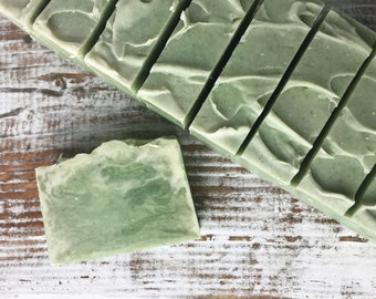 Green Eucalyptus Soap ,Organic, All Natural, Vegan, Handmade, Cold Process Soap, Wildflower Seed Paper, Men Skincare