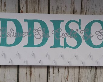 Personalized Medal Holder, Sports Award Display Sign
