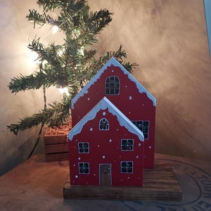 Holz Serviettenhalter, Winter Haus Serviettenhalter