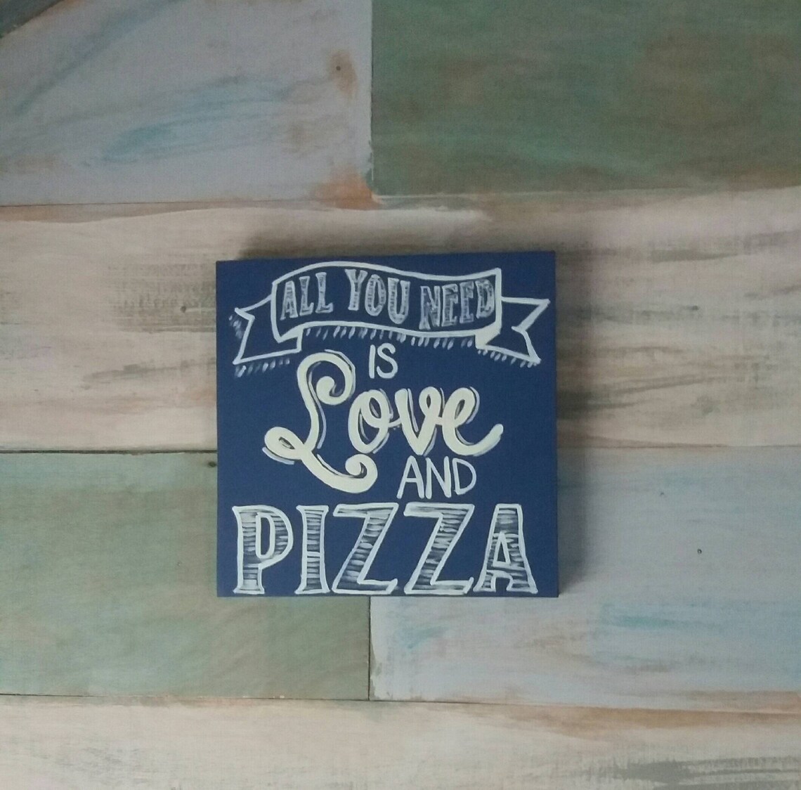 All you need is love and pizza funny kitchen sign kitchen Etsy