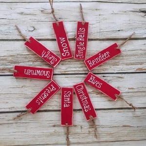 holiday ornaments, wood ornaments, rectangle ornaments
