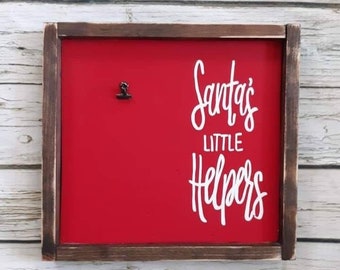Santa's Little Helpers Picture Frame, Christmas Photo Display