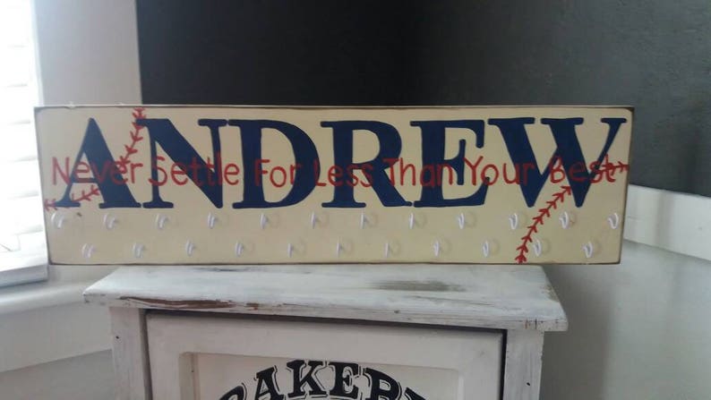 sports award rack baseball award rack rustic baseball sign Baseball medal holder award organization personalized baseball sign