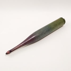 Dealgan Scottish Drop Spindle for Handspinning in Hand-Dyed Cherry 1.65 oz. (Made to Order)