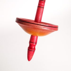 Tibetan Style Supported Spindle with Steel Tip in Hand-Dyed Sugar Maple (Made to Order)