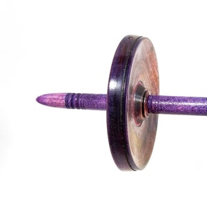 Tibetan Style Supported Spindle with Steel Tip in Hand-Dyed Sugar Maple (Made to Order)