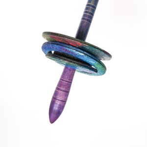 Peruvian Chac-Chac Spindle for Hand Spinning in Silver Maple Hand- Dyed (Made to Order)