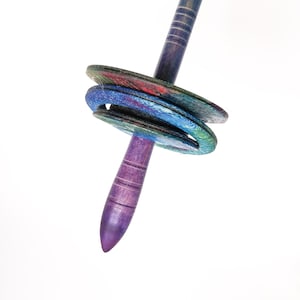 Peruvian Chac-Chac Spindle for Hand Spinning in Silver Maple Hand- Dyed (Made to Order)