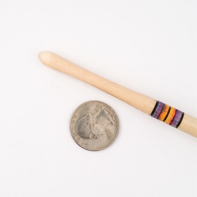 Made to Order Peruvian Chac-Chac Spindle for Hand Spinning ~ Low Whorl Spindle in Silver Maple and Cottonwood
