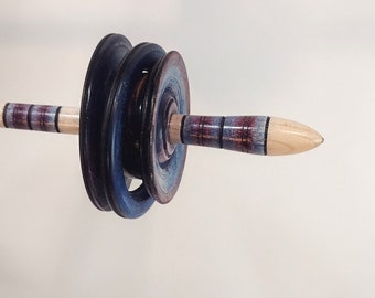 Peruvian Chac-Chac Spindle for Hand Spinning ~ in dyed Maple 1 oz. (Made to Order)