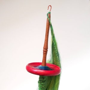 Mid Whorl Drop Spindle in Sugar Maple and Black Walnut (Made to Order)