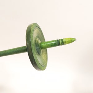 Tibetan Style Supported Spindle with Steel Tip in Hand-Dyed Sugar Maple (Made to Order)
