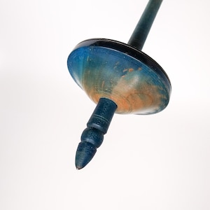 Tibetan Style Supported Spindle with Steel Tip in Hand-Dyed Sugar Maple (Made to Order)