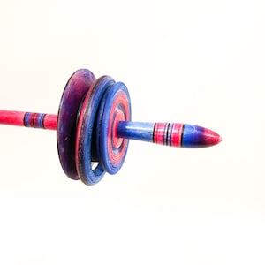 Peruvian Chac-Chac Spindle for Hand Spinning ~ in Hand-Dyed Maple (Made to Order)