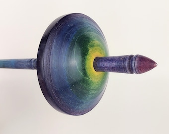 Tibetan Style Supported Spindle with Steel Tip in Hand-Dyed Sugar Maple (Made to Order)
